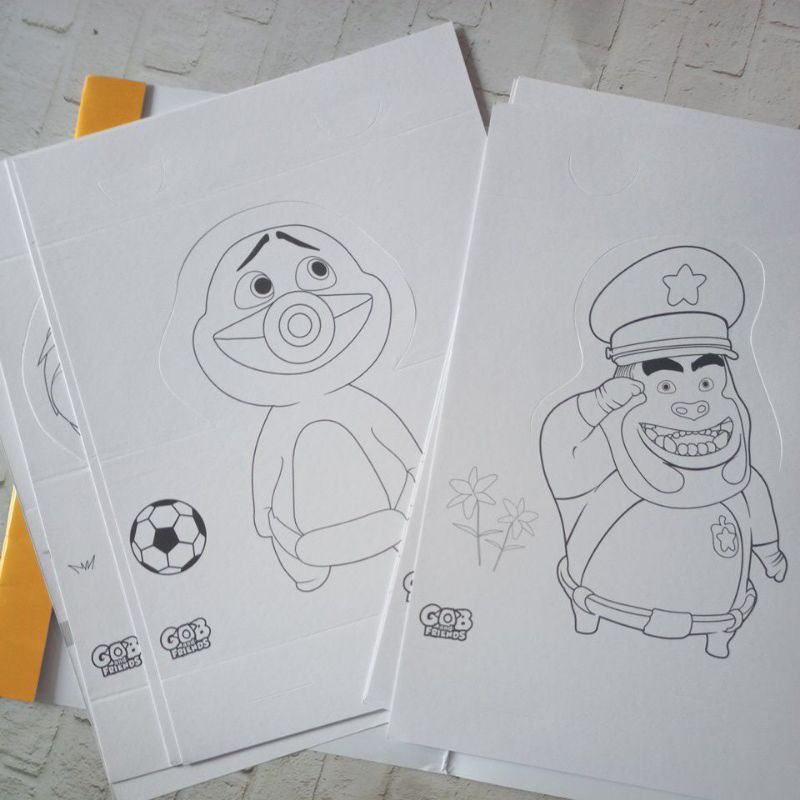 Buku Bermain - Pop Up Coloring bersama Gob and Friends