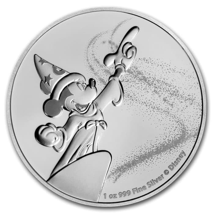 Koin Perak 2019 Niue Island Disney Mickey Fantasia 1 Oz Silver Coin