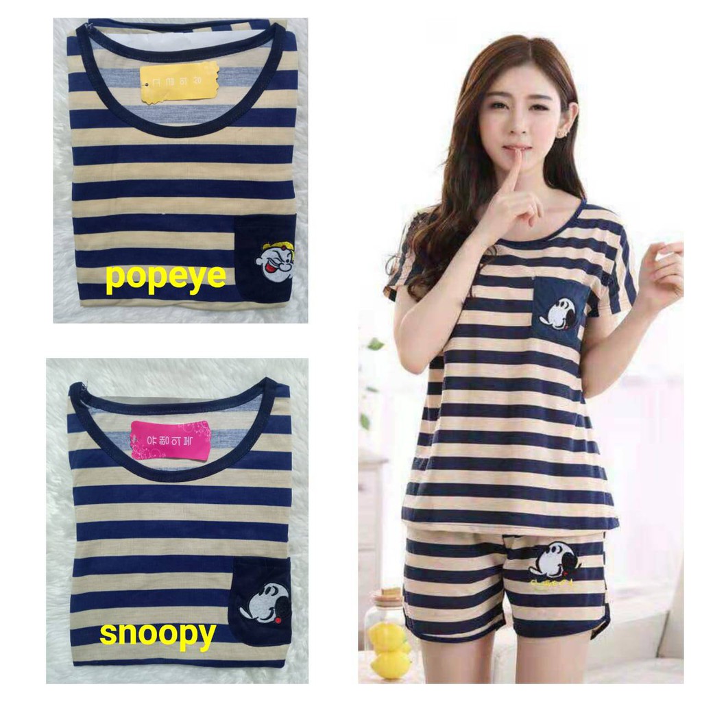  Piyama  Impor Setelan Celana  Pendek  Dewasa Shopee Indonesia