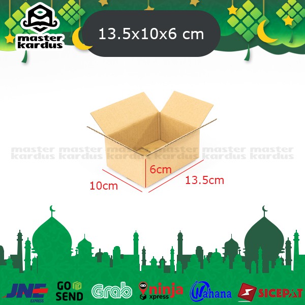 

Kardus Box Packing Ukuran 13.5x10x6 cm Polos