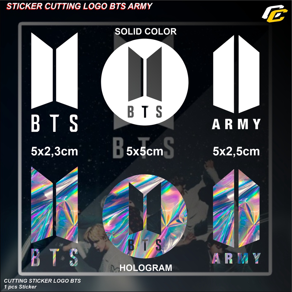 

STIKER CUTTING LOGO BTS KPOP STICKER COCOK UNTUK CASE HP LAPTOP IPAD PREMIUM QUALITY