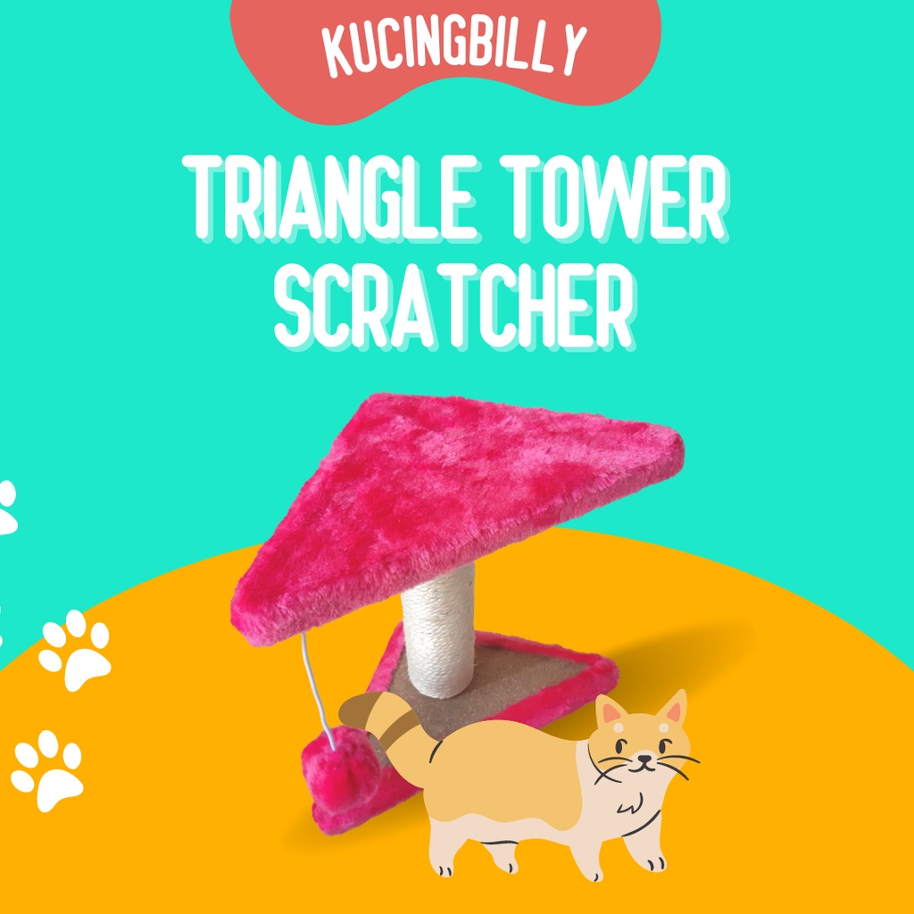 Triangle tower scratcher