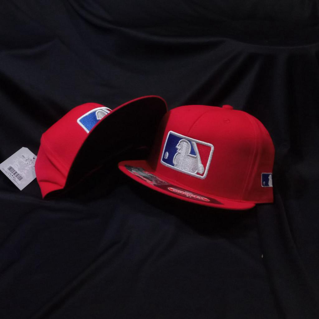 Topi MLB Merah/ 228/ 00/ Topi Snapback MLB/ Topi Snapback Polos/ Topi Snapback NY/ Topi Hiphop/ Topi