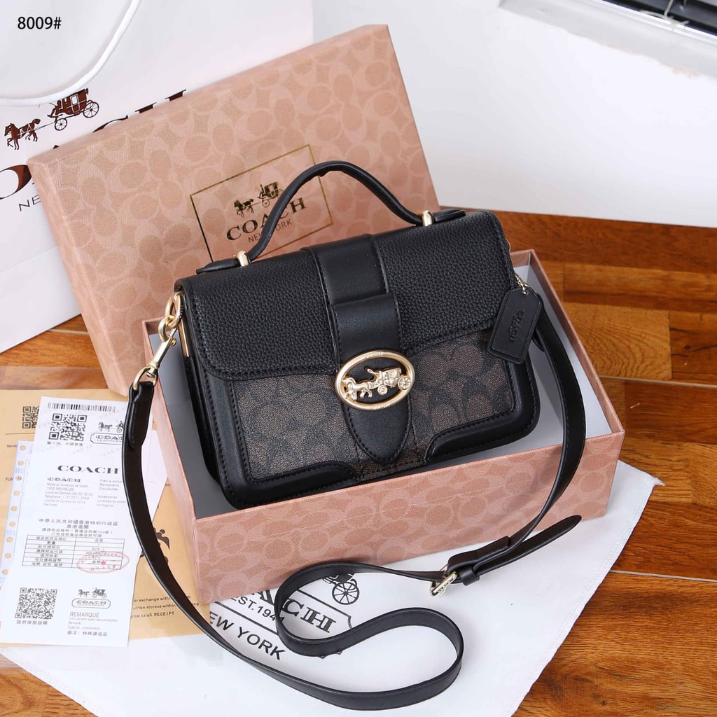 CoaGeorgie Crossbody in Signature + Box 8009