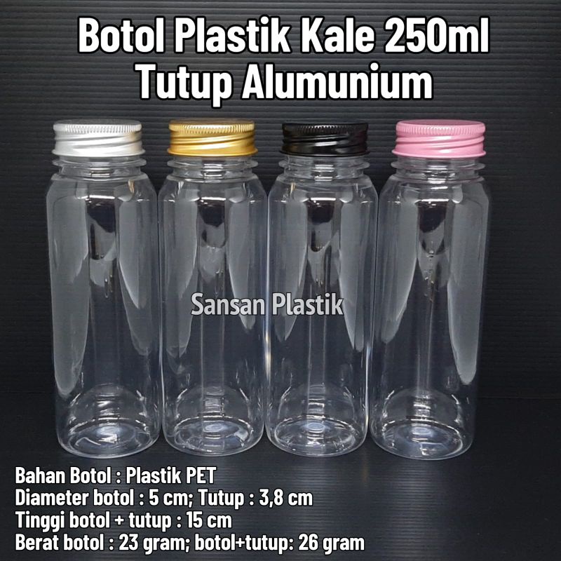 Jual Pcs Botol Kale Ml Tutup Alumunium Botol Plastik Ml