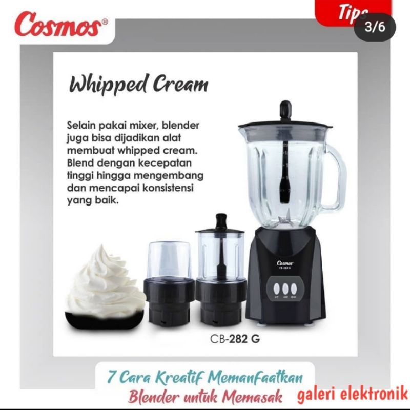 Blender Cosmos CB 282 G KACA,GELAS 3IN1 2LITER