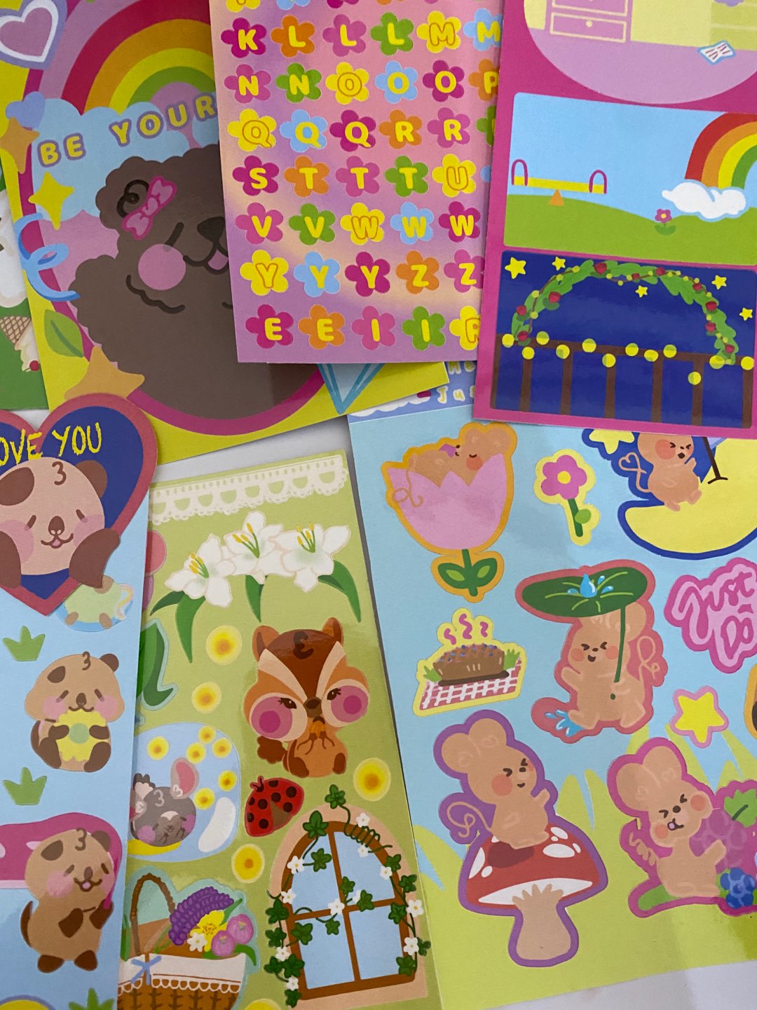 Flower Bed Alphabet Stickers