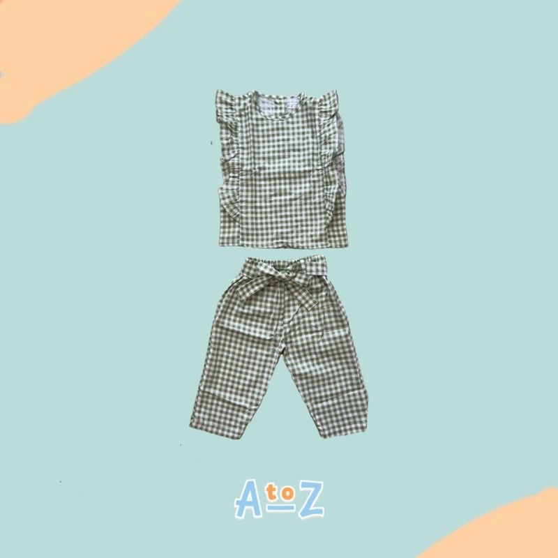 Liara Set / Baju Set Anak / Setelan Anak Perempuan / Baju Anak Perempuan / Baju Anak Kotak-Kotak