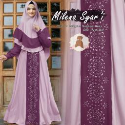 MILENA SYARI BAJU MAXI DRESS MUSLIM BUSUI GAMIS WANITA LENGAN PANJANG MODIS KEKINIAN GROSIR MODERN