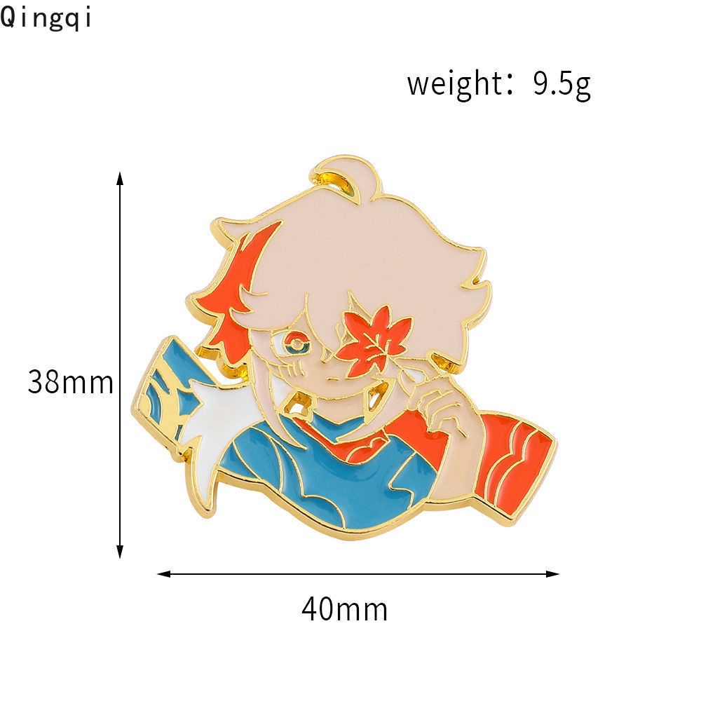 Bros Pin Enamel Desain Anime Genshin Impact Wendi Tartaglia Ganyu Keqing Xiao Lumine Untuk Hadiah