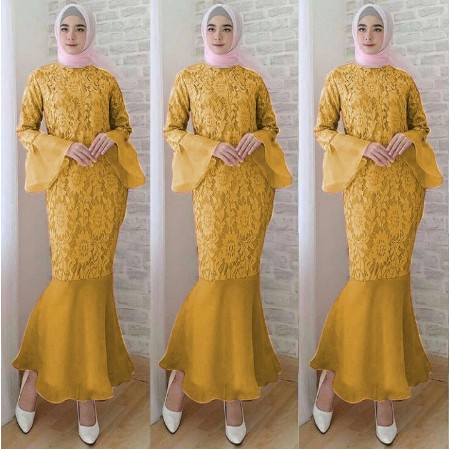 Baju Kebaya Brokat Modern Set Rok Bahan Katun Simpel Elegan Harga Terjangkau, Geser Pict pilih ...