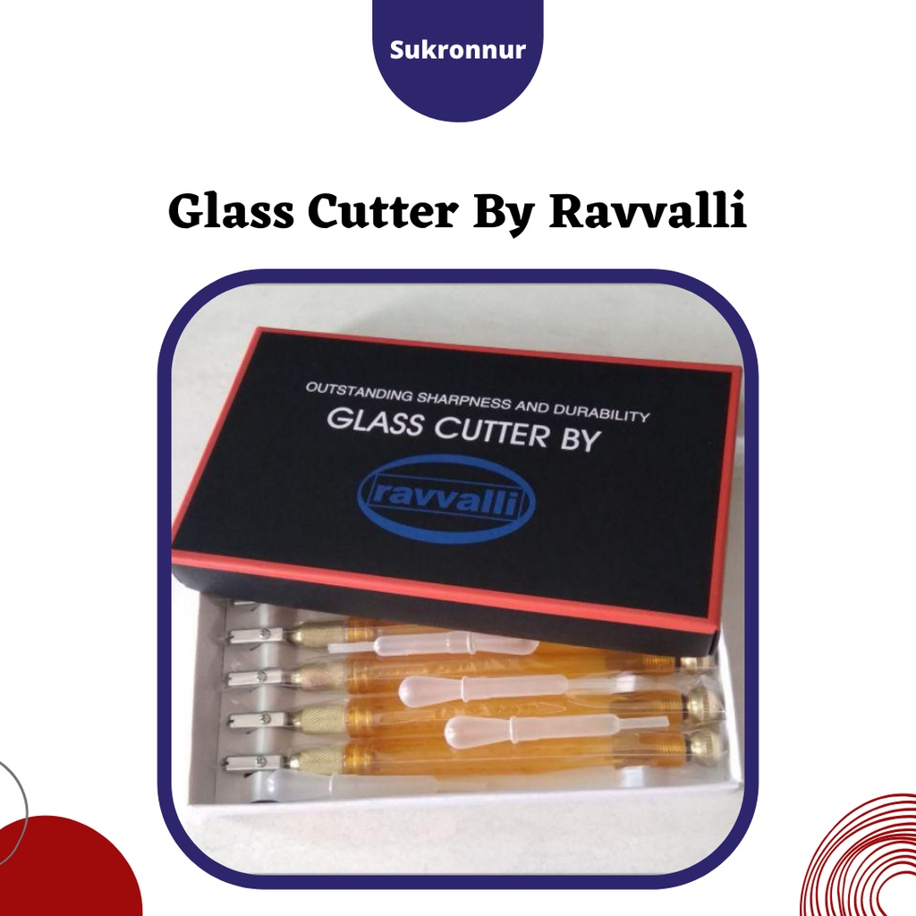 ( RAVVALI ) Alat Potong Kaca / Glass Cutter / Motong Pemotong Potongan Kaca Ravvalli Bagus Ravali