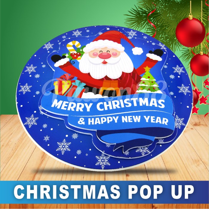 Hiasan Natal - Aksesoris Natal - Hiasan Pintu Christmas - Biru-HPB1