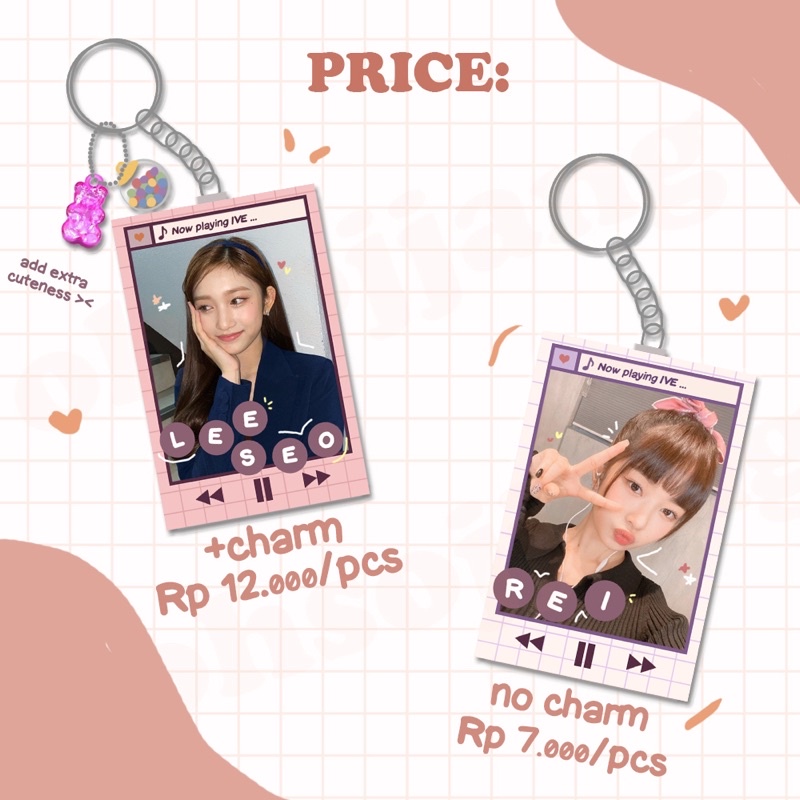 IVE KEYRING KEYCHAIN GANTUNGAN KUNCI KPOP ELEVEN