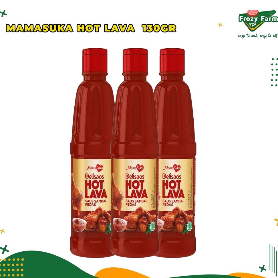 

Mamasuka Delisaos Hot Lava 130 Gr / mama suka saus hot lava