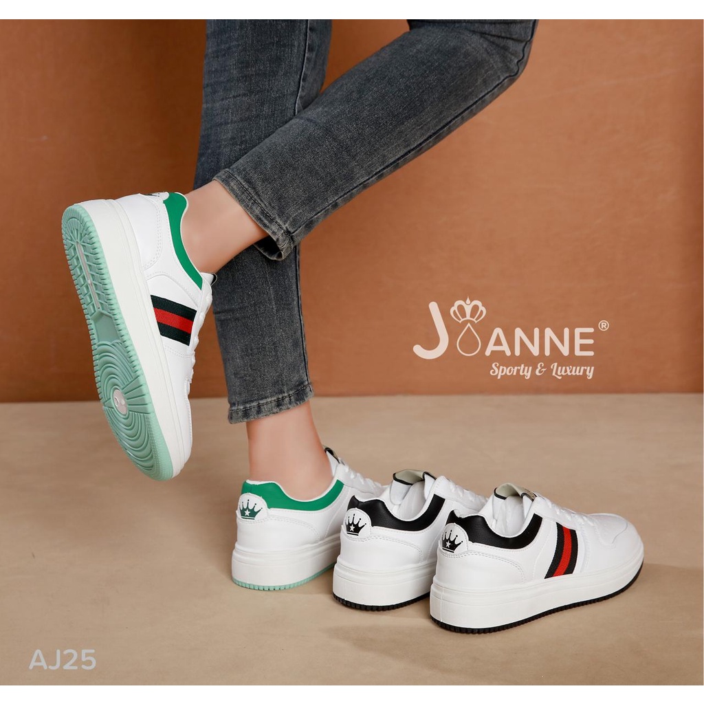 JOANNE SEPATU WANITA LEATHER SNEAKERS SHOES #AJ25 ORIGINAL (SALE)