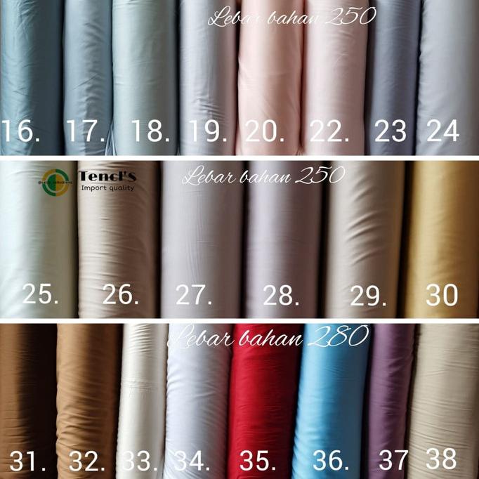 Bahan Kain Sprei dan Bedcover Tencel Polos