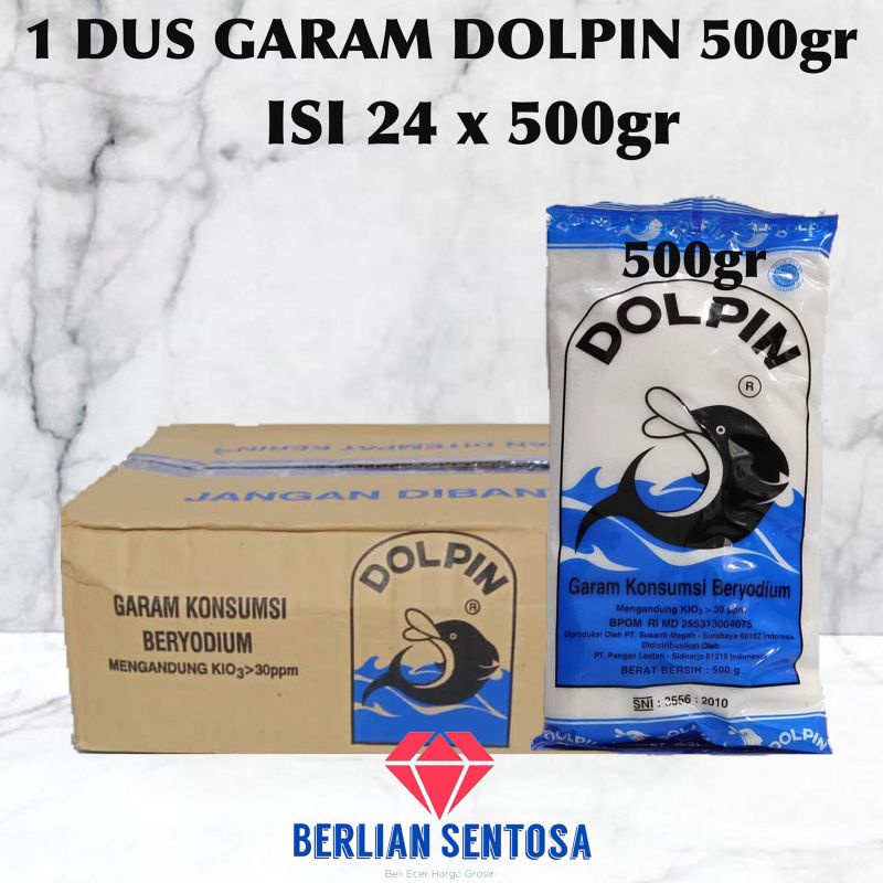 

garam dolpin 500gram isi 24 per DUS