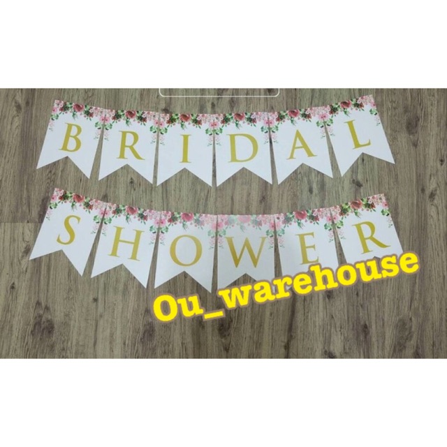 Banner bridal shower - bunting flag bridal shower - banner prewed - bridal shower stuff