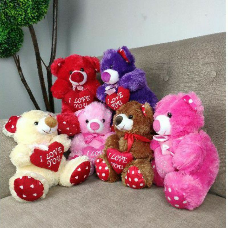 0Boneka Bear telapak Love M Untuk Kado Pacar Kado Gebetan