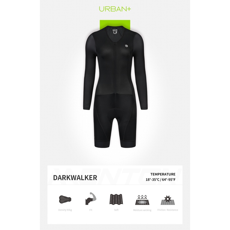 Monton Skinsuit Womens Urban Darkwalker Long Sleeve