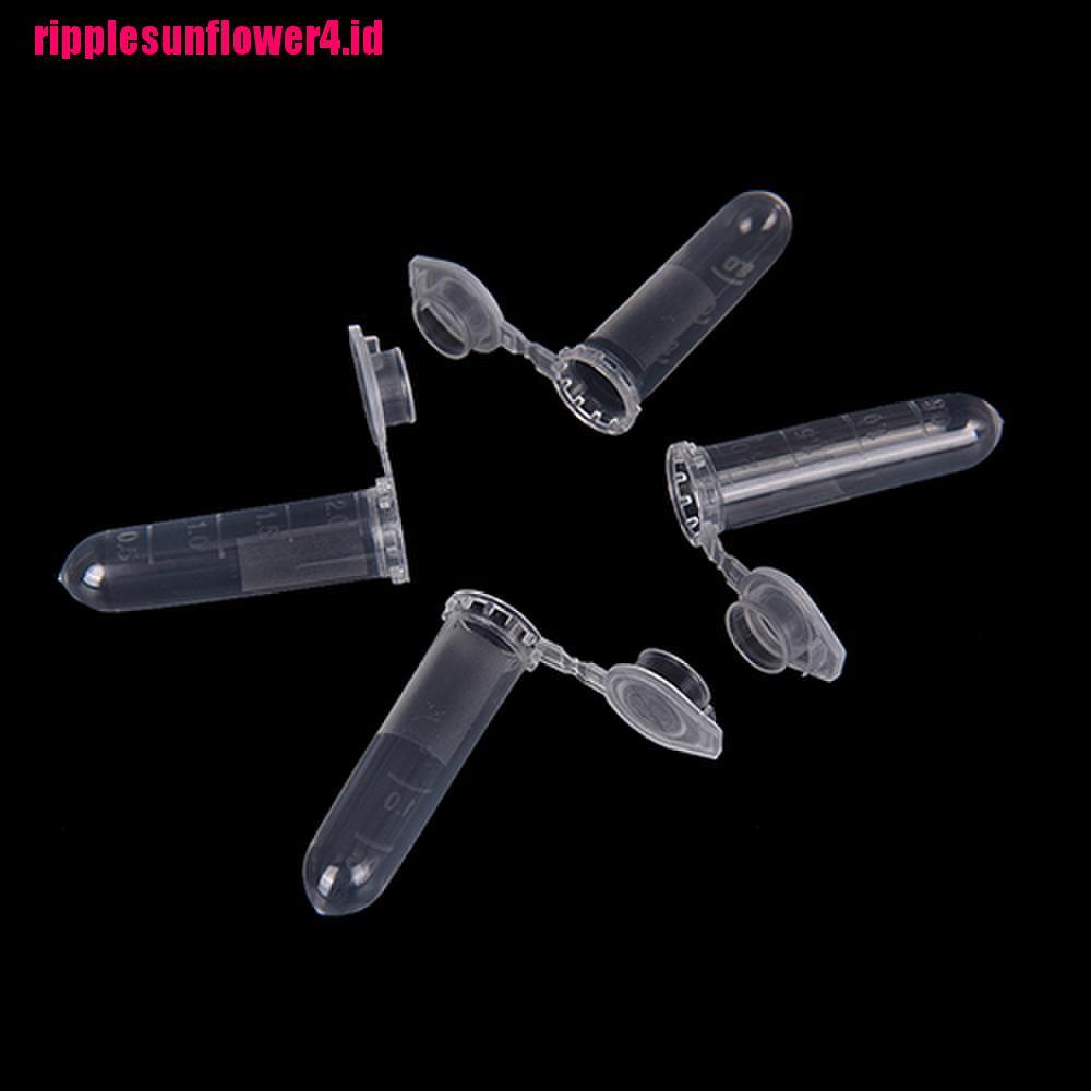 100pcs 2ml Vials Vials Plastik Bening Untuk Mikroskop