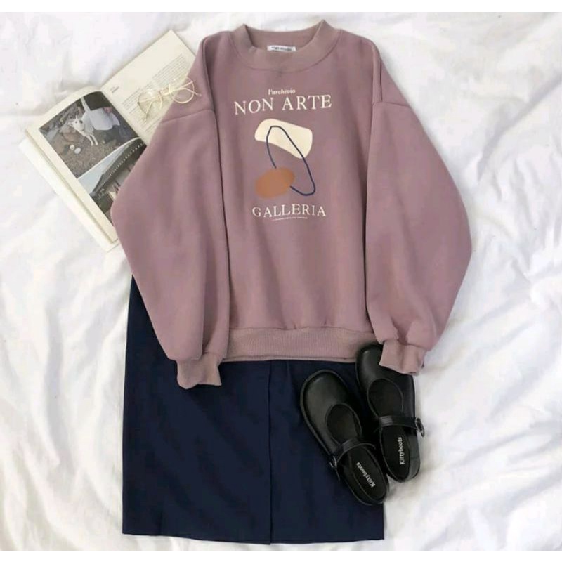 SWEATER NON ARTE GALLERIA SWATER BERGAMBAR MURAH CEWEK PEREMPUAN SWEATER KEREN KEKINIAN BAJU CEWEK T