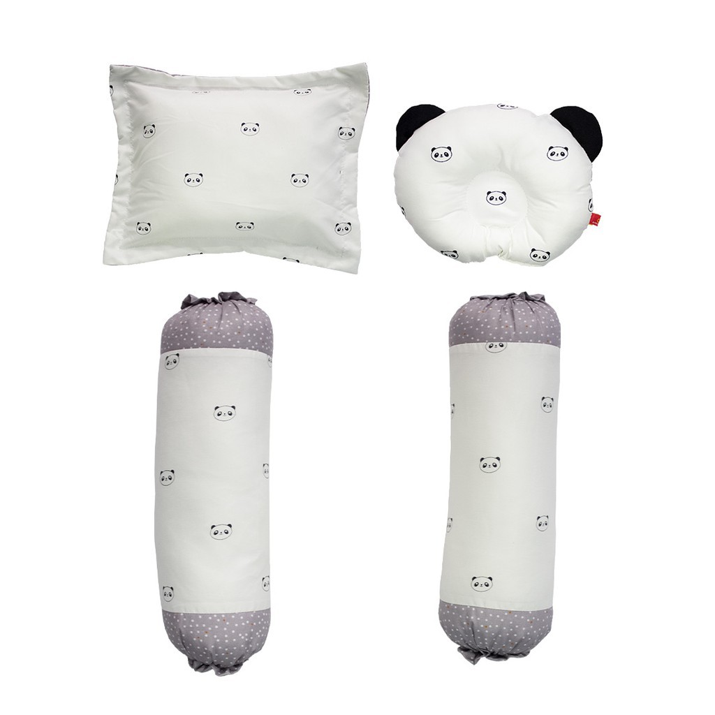 Set Bantal Guling Bayi Karakter "Omiland" Panda Series Double OWB 1142