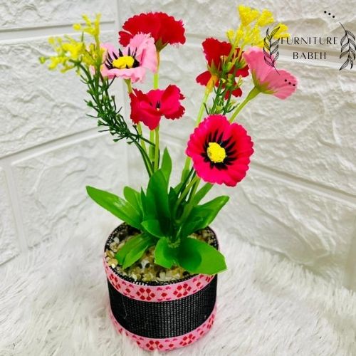 Furniture Hiasan Rangkaian Bunga Zinia Eropa Artificial Bunga Plastik Hiasan Serbaguna