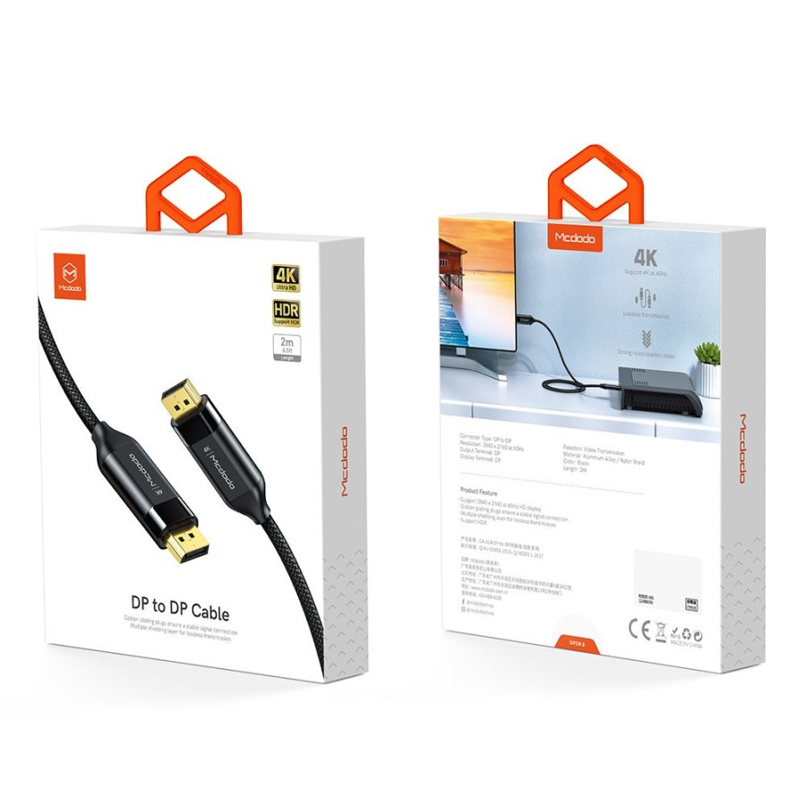 MCDODO CA-8140 KABEL DP TO DP CABLE GAMING DISPLAY CABLE VIDEO MACBOOK KOMPUTER KE TV