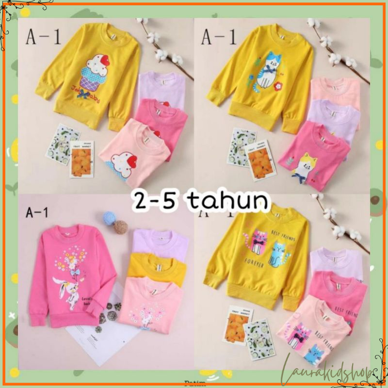 Sweater Anak Perempuan Import Premium 2-5 Tahun Laurakidshop