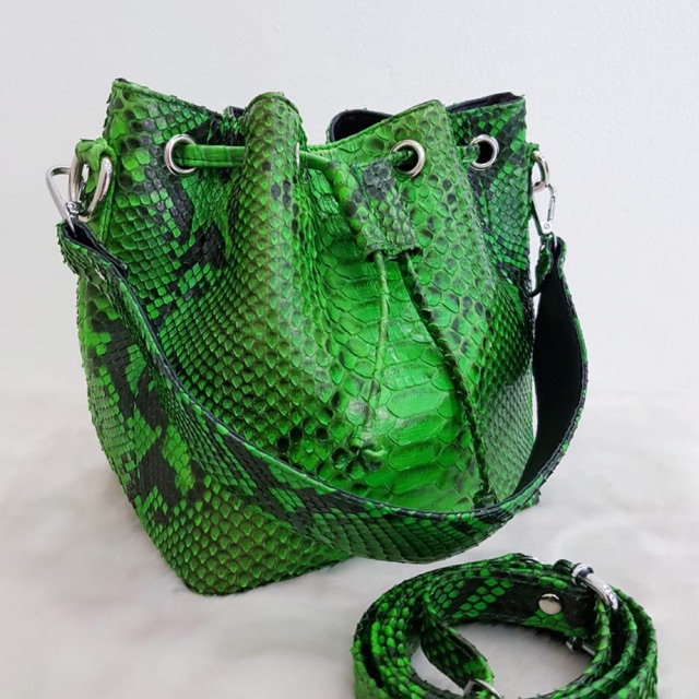 Tas serut bahan kulit ular python asli
