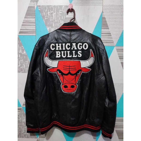 JAKET KULIT CHICAGO BULLS ORIGINAL BY JEFF HAMILTON PRELOVED