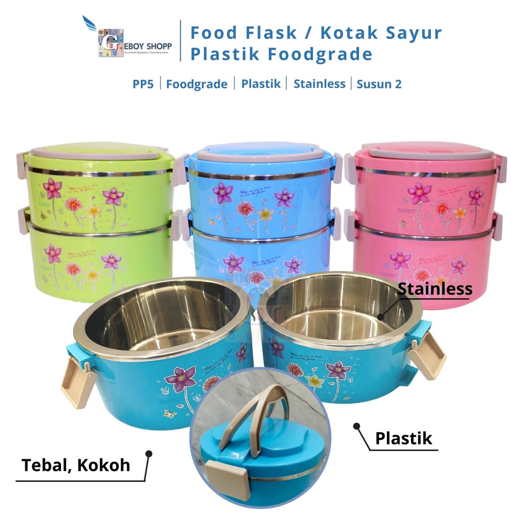 Geboyshopp - Kotak Makan / Kotak Sayur Susun 2 (Large)