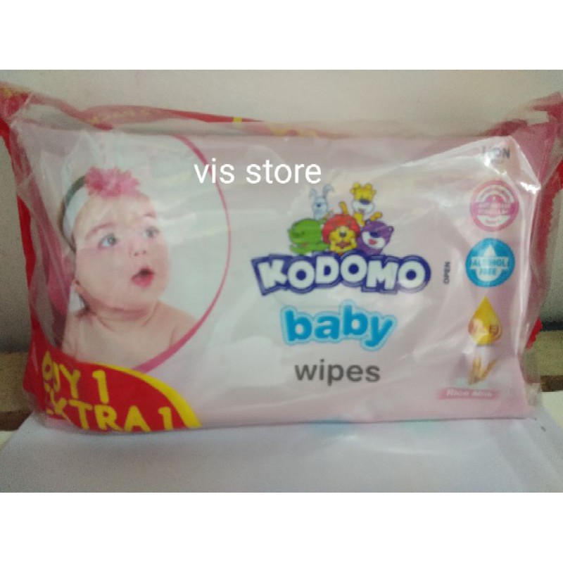 tissue basah Kodomo Baby Wipes isi 50 sheets - Rice Milk