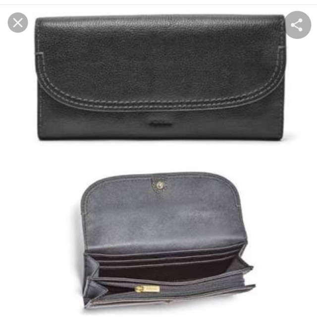 Fossil Long Wallet / Dompet Cleo Black
