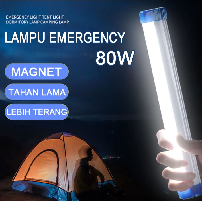 Anbolt Lampu Emergency LED 40W/60W/80W Rechargeable Tahan 10jam