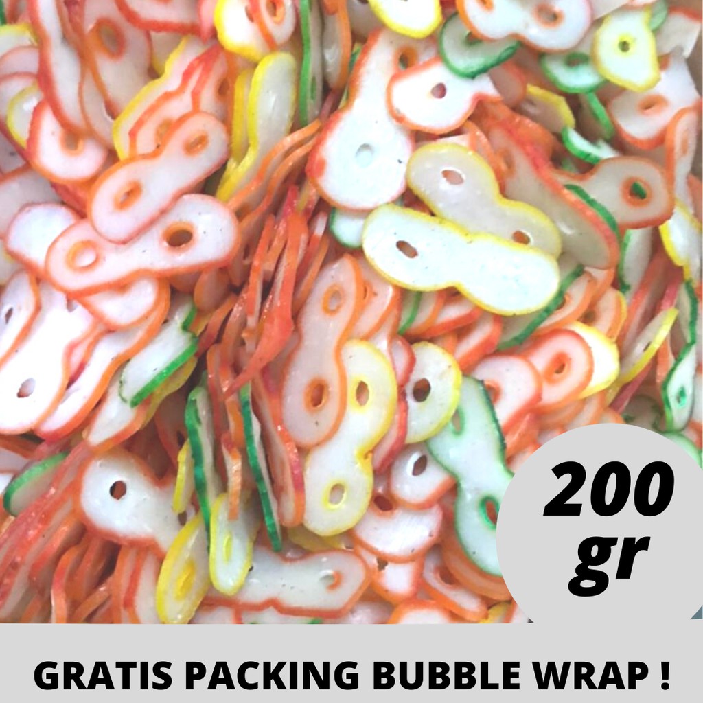 

KERUPUK SEBLAK MENTAH / KRUPUK KERING / KERIPIK ANEKA KERUPUK ANGKA 8 / KERIPIK ANGKA 8 200 gr