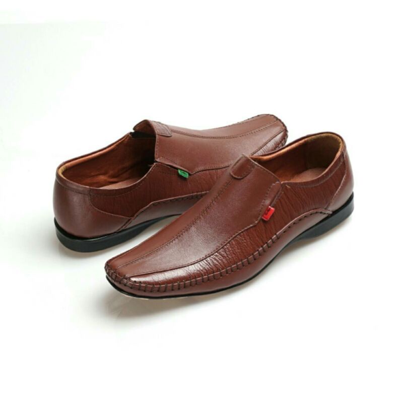 SEPATU FORMAL PRIA CASUAL KULIT SAPI ASLI BLACK BROWN - SepatuFormal Pantofel pria Resmi Formal Hitam coklat Kasual Dinas Kantor Kuliah Kondangan Gereja Kerja PNS Guru KC7006