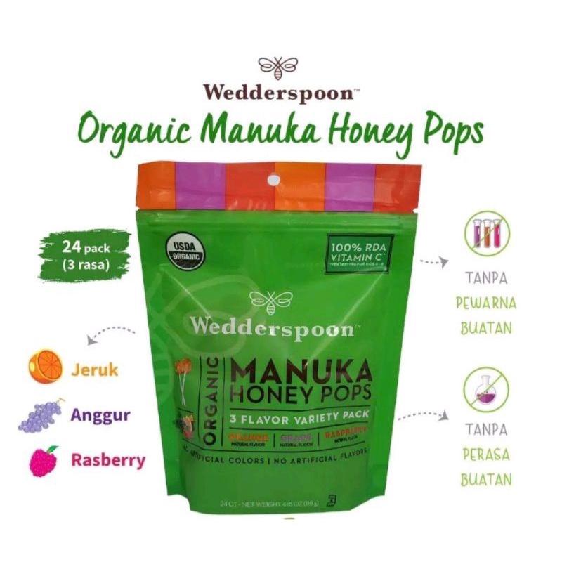 

Organic Manuka Honey Pops dijual satuan