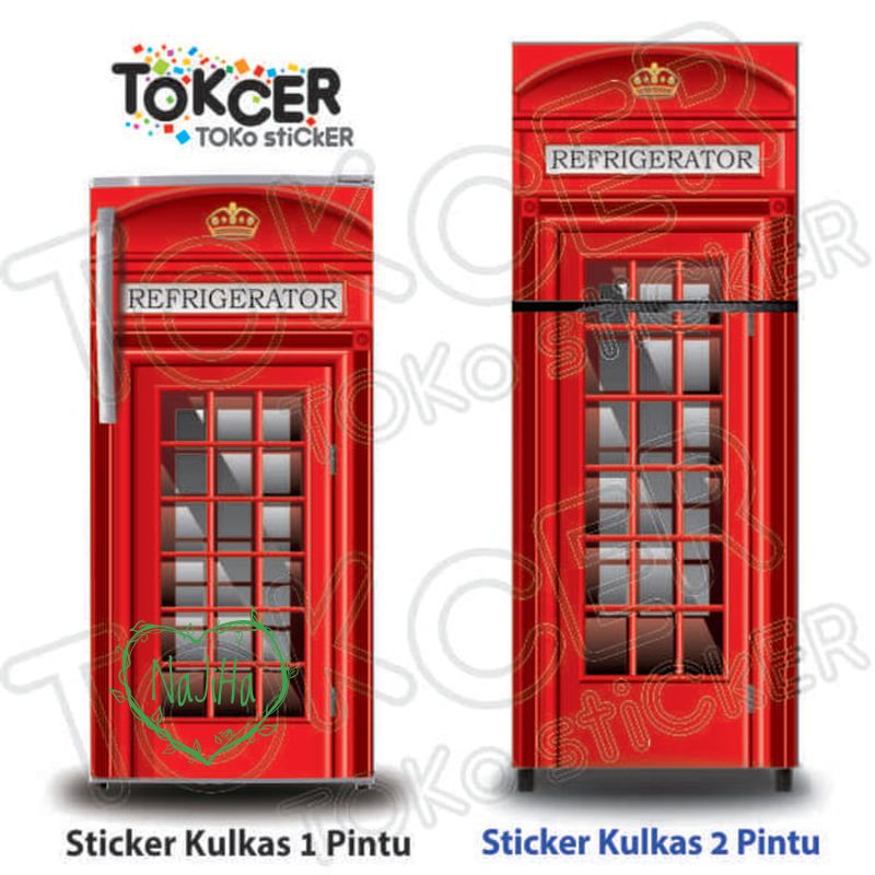 Terlaris Stiker  Kulkas  1 Pintu RED BOX Stiker  1Pintu R 