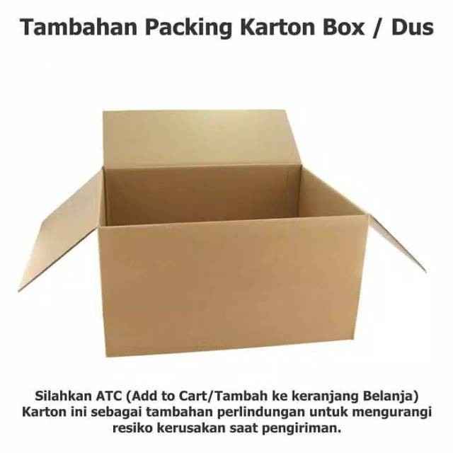 

Hello - TAMBAHAN PACKING DUS Untuk Pembelian Produk di Toko Kami SUPAYA LEBIH AMAN di Ekspedisi !!
