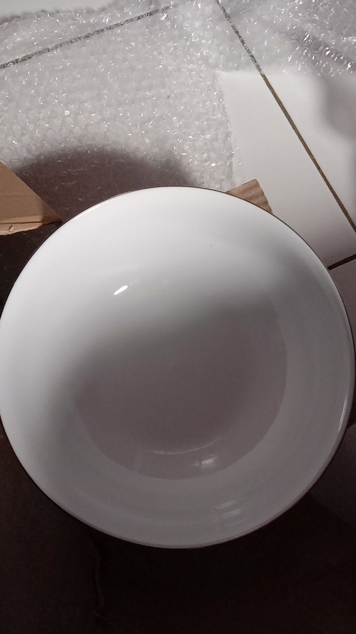 Mangkok Sayur Besar List Emas / Ukuran 9 Inch/ Mangkuk Saji Keramik