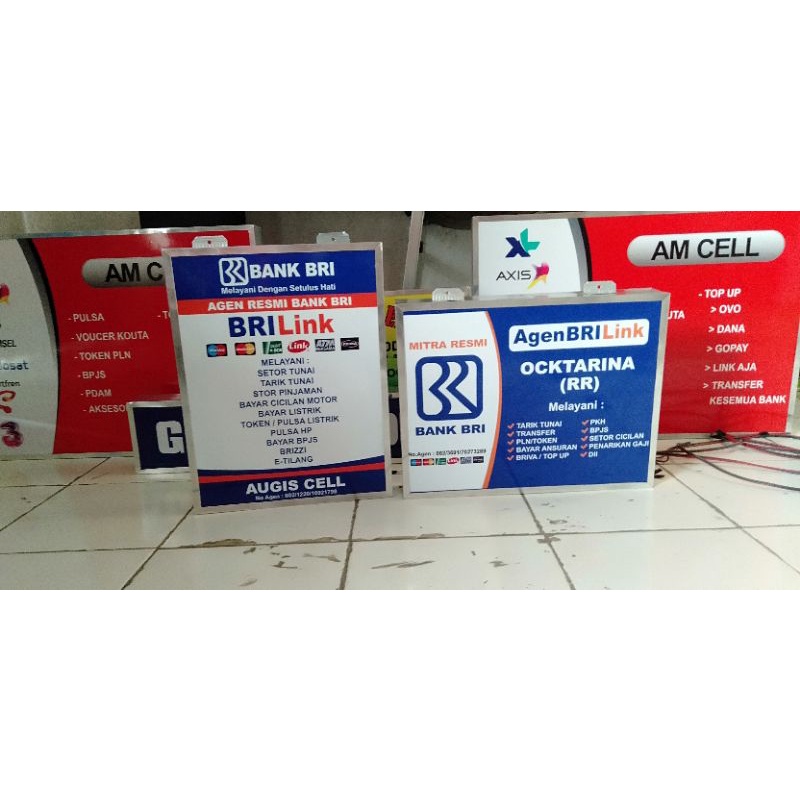 

COD NEON BOX TERMURAH dua sisi 2 muka 45x35