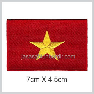 Badge Emblem Bordir Bendera Vietnam