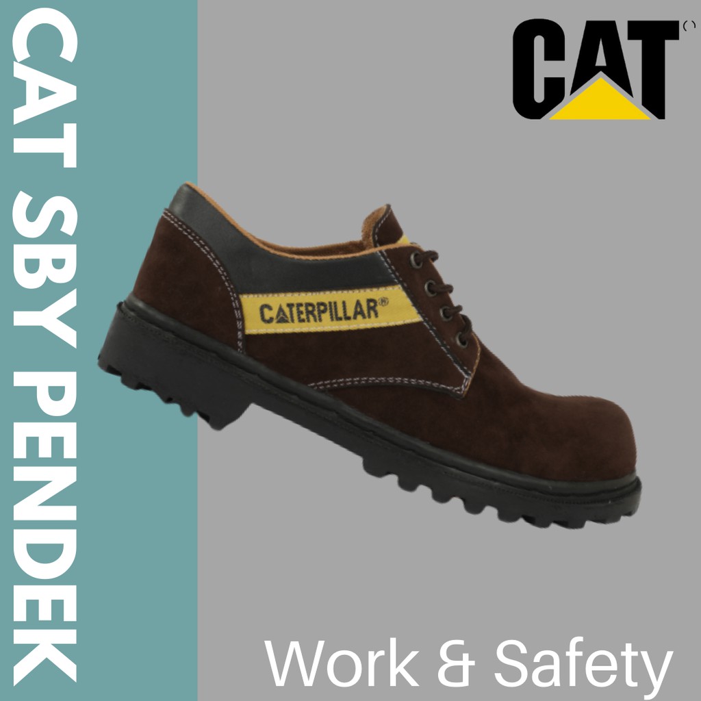 Sepatu Safety Proyek Ujung Besi - Septy Shoes Boot - Septi Kerja Lapangan Kulit Suede Cat Sby Pendek