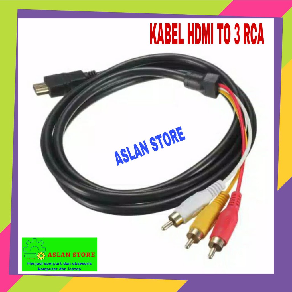 KABEL HDMI TO 3 RCA AV 1,5 METER