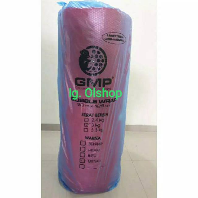 

IG [ GMP] PLASTIK BUBBLE MERAH UK. 125 CM x 50 MTR