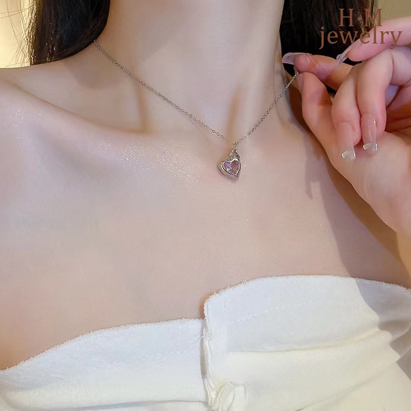 Kalung Rantai Klavikula Bentuk Hati Strawberry Untuk Anak Perempuan 2022