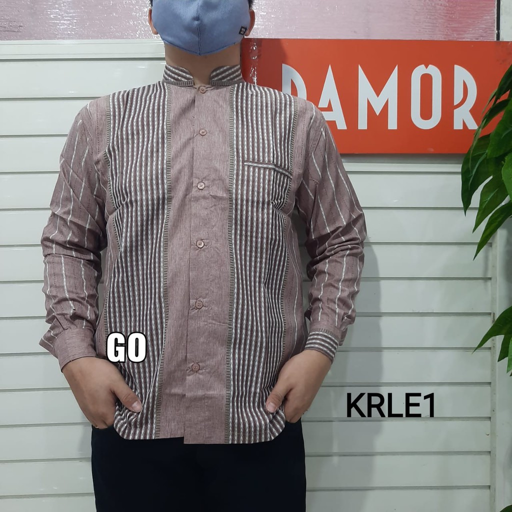 bego KRLE DAMOR (CRESSIDA) KOKO REGULER Baju Muslim Koko Cowok Pakaian Pria Muslim Lengan Panjang